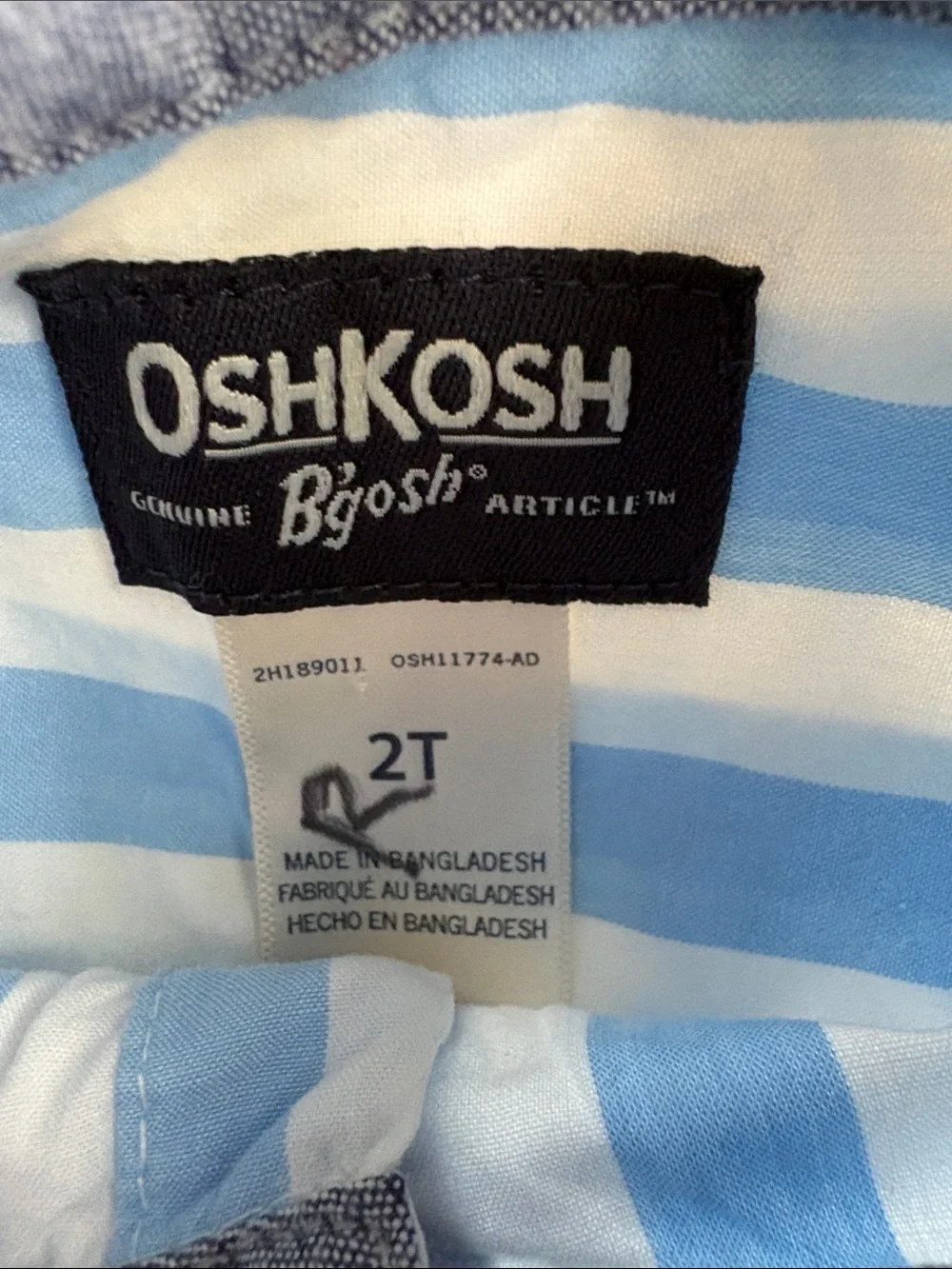 Oshkosh Boys Stripe Shirt 2t
